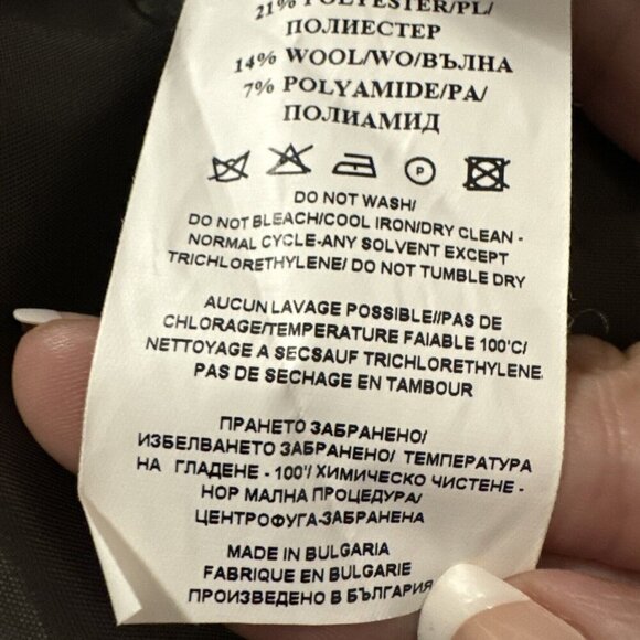 Capasca Skirt Women’s US 8 Browns Wool Blend Plaid Lined Made In Bulgaria - Picture 6 of 8